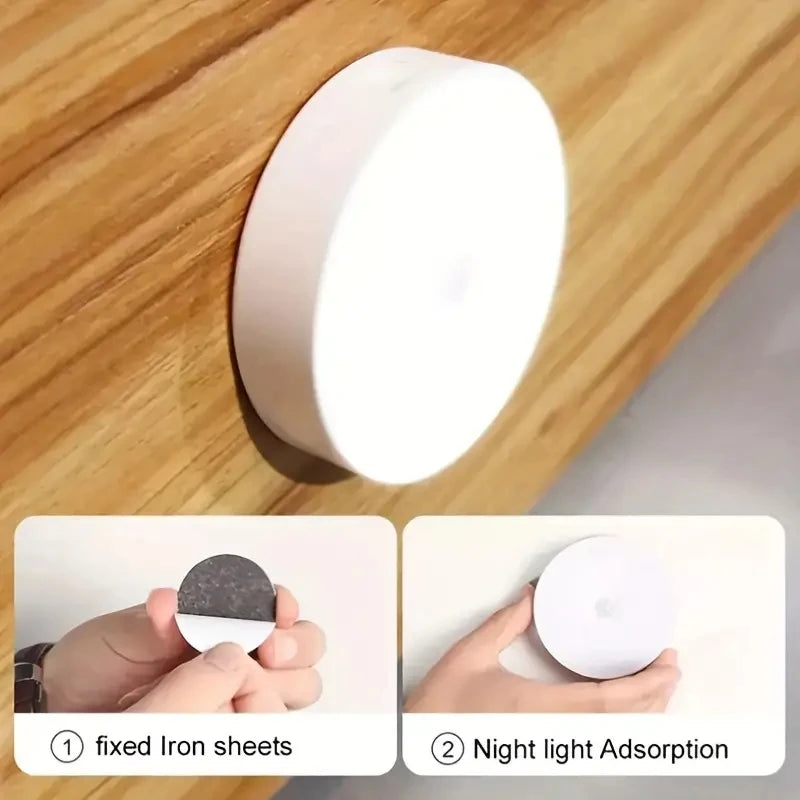 1pc Motion Sensor Night Light - Wireless LED Detector Lamp for Bedroom, Staircase, Closet