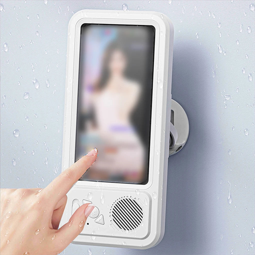 Waterproof Shower Phone Holder, Bluetooth Speaker
