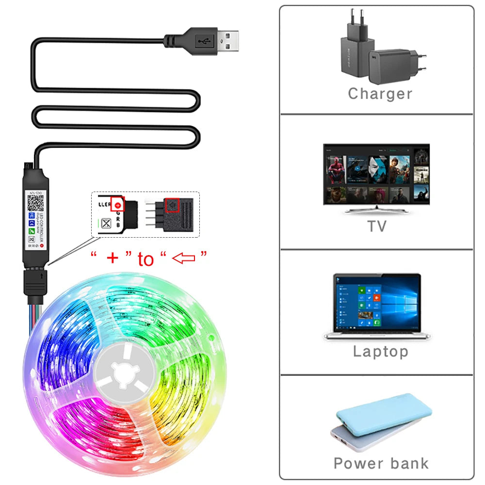 Led Strip Lights 5m 10m 20m 30m Led Room Light with APP Control