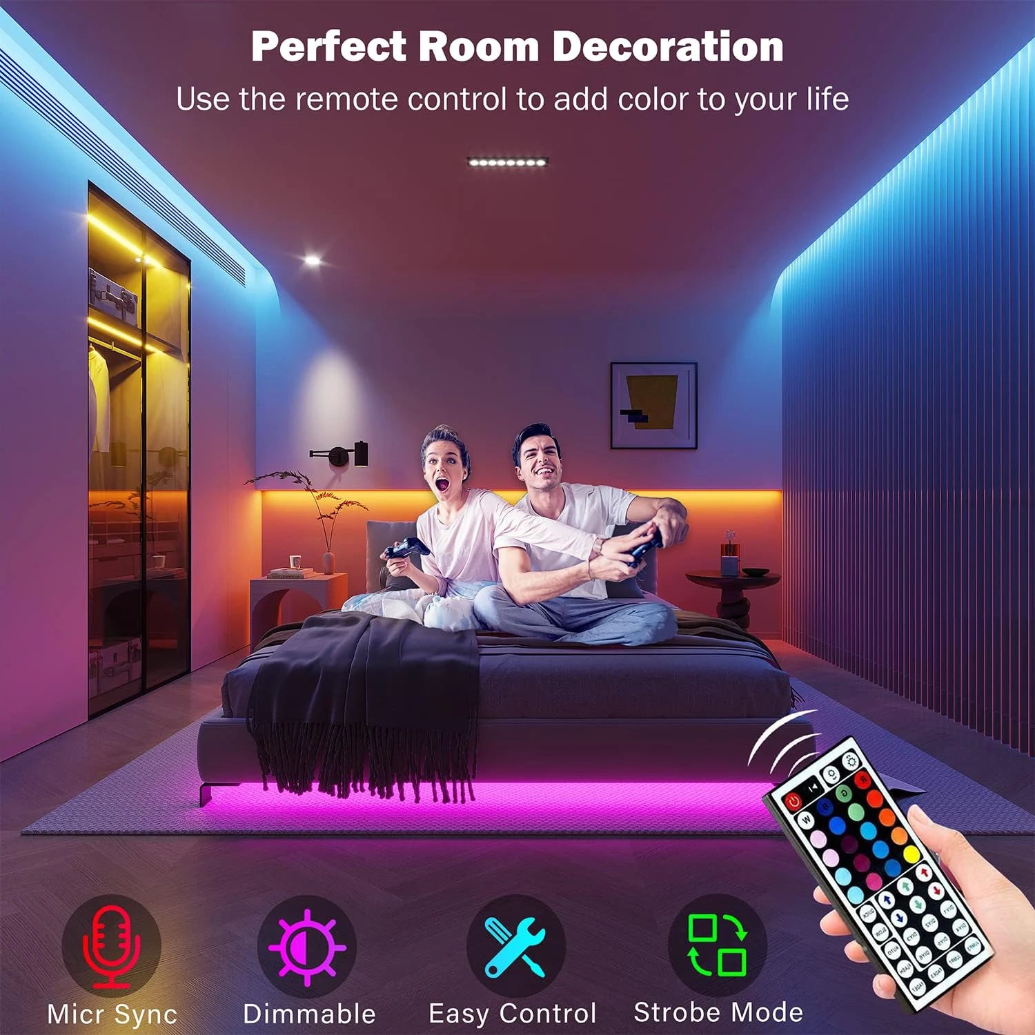 Led Strip Lights 5m 10m 20m 30m Led Room Light with APP Control