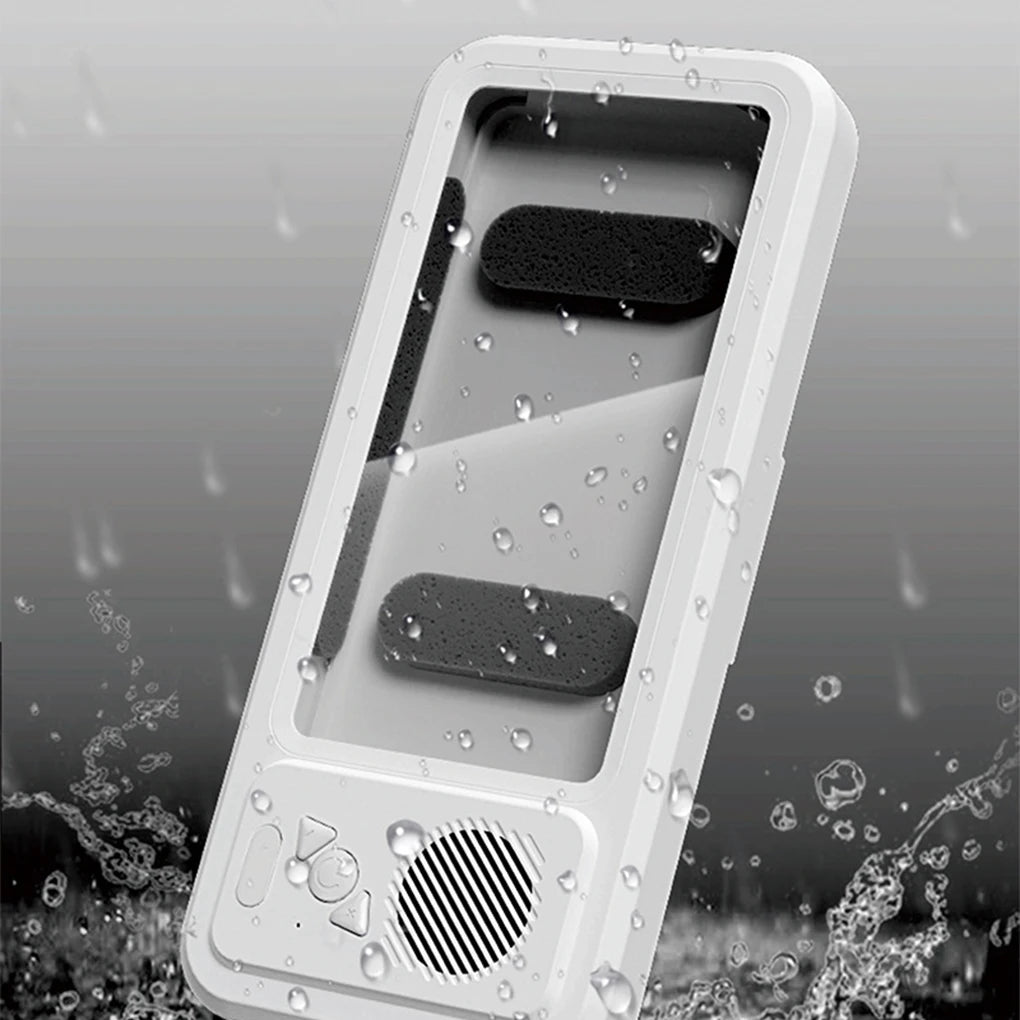 Waterproof Shower Phone Holder, Bluetooth Speaker