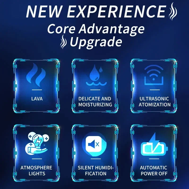 Volcano Lava Mist Humidifier - 180 ML
