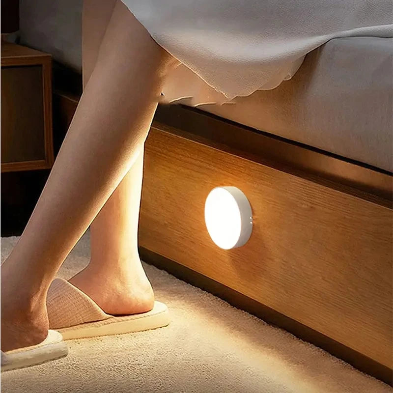 1pc Motion Sensor Night Light - Wireless LED Detector Lamp for Bedroom, Staircase, Closet