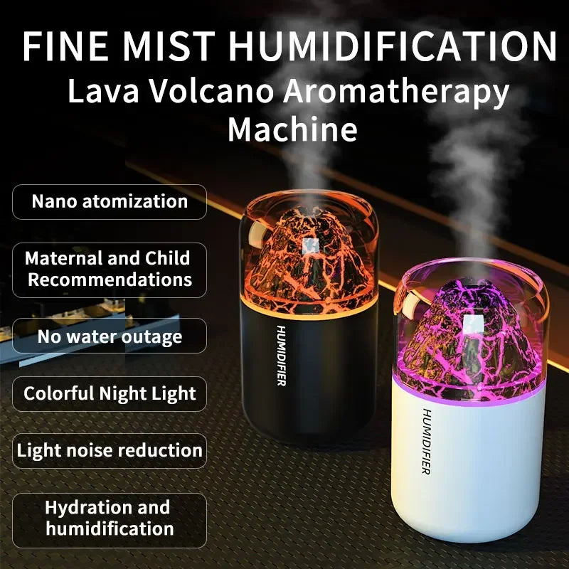 Volcano Lava Mist Humidifier - 180 ML